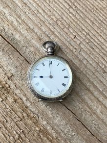 Antique silver ladies fob watch