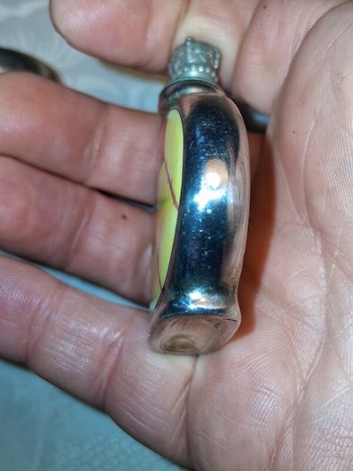 2 X Art Deco Sterling Perfume Bottles