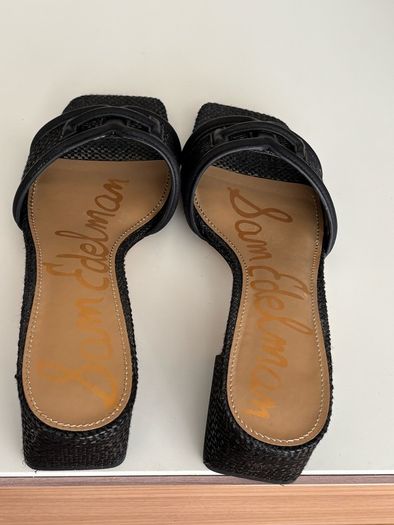 Some Edelman Black Waylon Slider Sandals