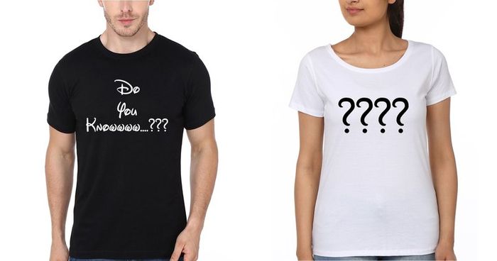Cute Love Couple T-shirts Great Gift Present For Valentines Day Idea