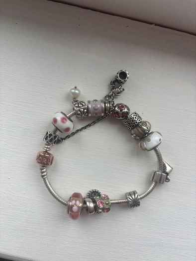Pandora Silver Womens Bracelet with 13 charms