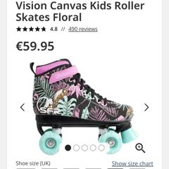 SFR Vision Canvas Kids Roller Skates Floral
