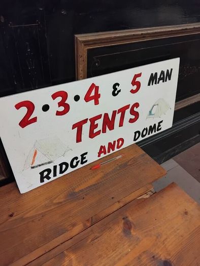 Vintage Hand Painted Wood Sign