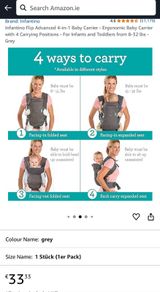 Infantino Flip Advanced 4-in-1 Baby Carrier