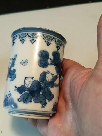 2 X Vintage Karako Nabeshima Hand painted Cups