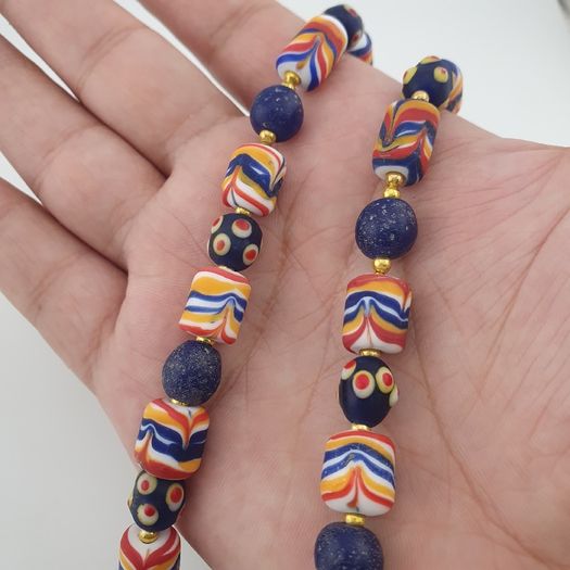 Antique Venetian African Style Mix Glass Necklace
