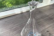 Tall Clear Glass Spirit Decanter with Faceted Stopper, 31cm