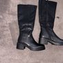 Black size 4 boots Image 2
