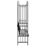 Garden Arch with Bench Black 128x50x207 cm Iron Image 6
