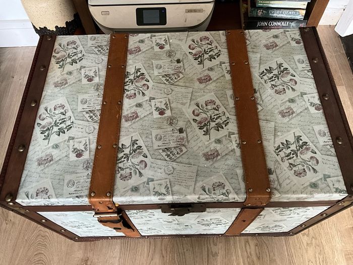 Large Decorative Wooden Trunk