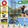 Adjustable Volleyball Training Net with Ball Collection Cart Portable Setter, Serving & Spiking Practice Equipment Image 2