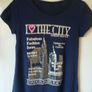 Girls Fab T-shirt Age Age 9-11 Years Navy With London Paris Tokyo Logo.  Super Condition Image 3