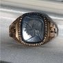 Vintage 9ct Gold Mens Signet Ring Image 4