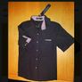 Black shirt brand new with red check detail short sleeve size M Image 2