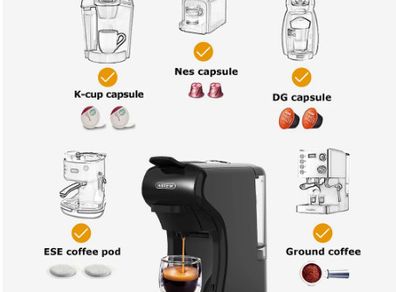 Coffee Machine 19 Bar 4in1 Multiple Capsule Espresso Cafetera