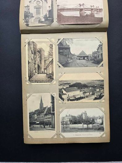 France  Large Vintage Postcard Album approx 500 cards 1900 1940 towns cities landscapes