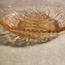 Vintage Deep PINK Decorative Oval Shape Bowl, Bohemian Home Decor Bowl, Cut Pattern DEEP PINK Glass Bowl Image 6