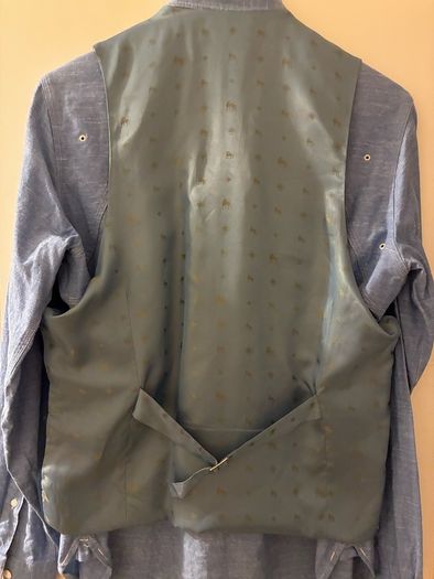 Tweed herringbone blazer and waistcoat sz m