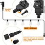 MASSIVE SALE Festoon Lights Outdoor Mains Powered - 100Ft Garden String Lights with 50+3(Spare) LED Shatterproof Bulbs Outside Waterproof Weatherproof 30.48M Gazebo Lights for Patio Party Pergola Bistro (FREE POSTAGE) Image 4
