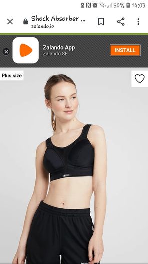 Shock absorber sport bra black size xs
