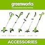 Greenworks Tools Single Cord Spool for Lawn Trimmers (1.65 mm Cord Diameter 4.8 m Cord per Spool Suitable for 24 V Greenworks Series Lawn Trimmers 3 Pieces Included), blue Image 2