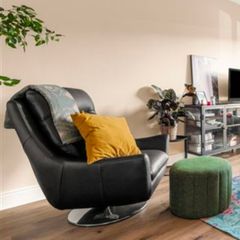 Stunning leather swivel chair