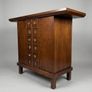 Vintage Chinese Hardwood Side Cabinet with Overhanging Top Image 2