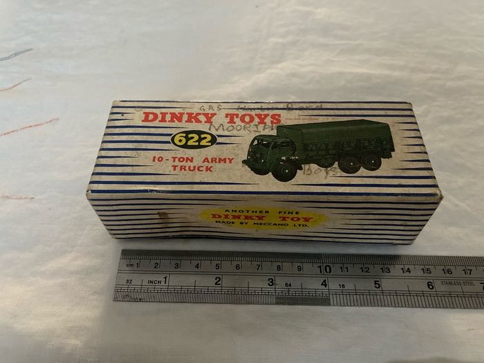 Dinky 622. 10-ton army truck. In box. Both excellent condition.