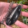 1 Ancient Energy Orthoceras Fossil Beautifully Soldered on a Chunky Silver Belcher Chain Image 3