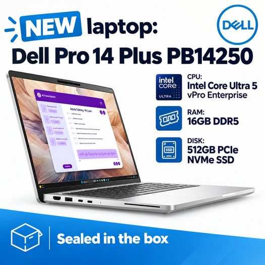 Dell Pro 14 Plus laptop, NEW