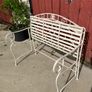 NEW! Garden Bench White metal Image 4