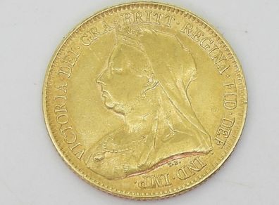 Half sovereign 1893 gold coin