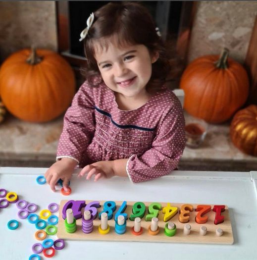 Jaques of London Wooden "Count & Stack" Montessori Educational Toy