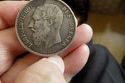 Belgium 1875.5 Francs.90% Silver Crown.Leopold 11.