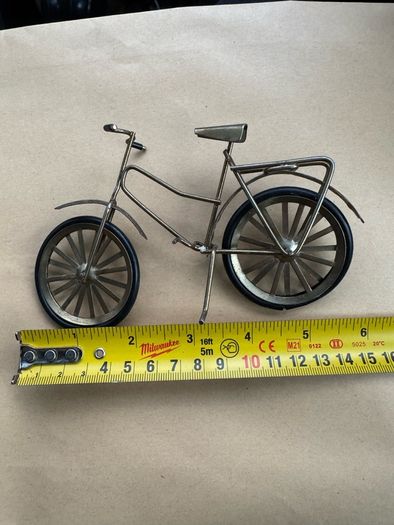 Vintage Miniature Gold Brass Metal Bicycle Figurine, Ornament, Doll House