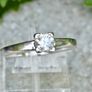 Vintage 1940/50s 0.5ct Diamond Solitaire Ring - 18ct White Gold Image 2
