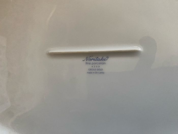 Noritake Cecile Gold (4359) Large Oval Porcelain Serving Platter