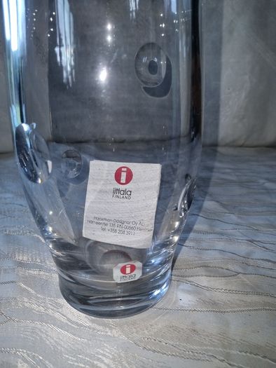 Scandinavian Art Glass Vase Iittala Finland