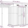 Garden Shed, Outdoor Storage Shed with Extended Roof, Tool Shed for Lawn Garage Yard, Metal Garden Storage Unit, Brown Steel Image 7
