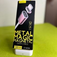 Metal Magic Magnetic Earldom USB Data Cable White for iPhone.