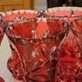 Vintage ruby red crystal bud vase Image 2