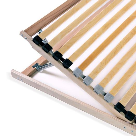 Slatted Bed Bases 2 pcs with 28 Slats 7 Zones 90x200 cm