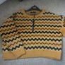 jumper Bnwt cozy jumper mustard & khaki pattern size small Image 9