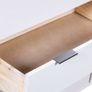 Drawer Cabinet White 76.5x39.5x90.3 cm Solid Pine Wood Image 5