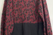 Savida red black leopard sparkly Jumper M