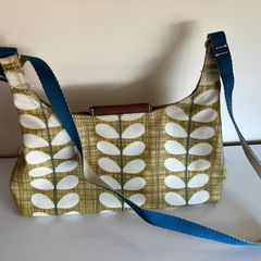 Vintage Orla Kiely Green Stem Print Small Shoulder/Handbag