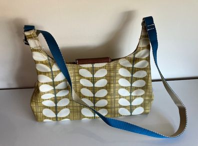 Vintage Orla Kiely Green Stem Print Small Shoulder/Handbag
