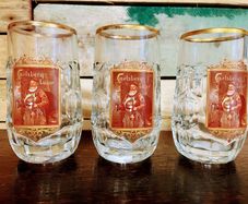 trio of 1970s Vintage  Carlsberg Tankards