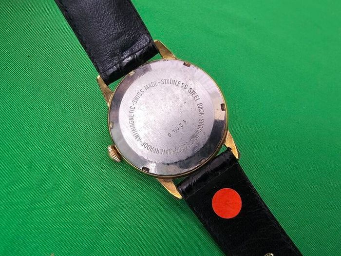 Vintage Swiss Made Ajax Incabloc Swiss Watch Gold Plated 1960s