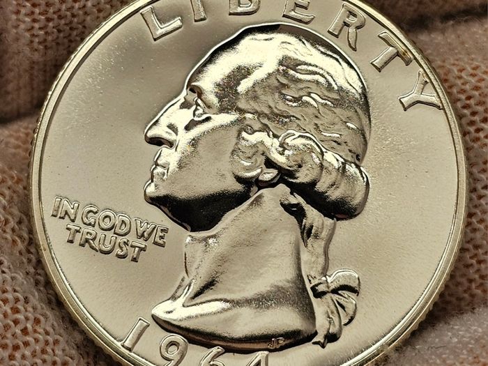 USA United States 1964 Silver Proof Washington Quarter Beautiful Gem Proof